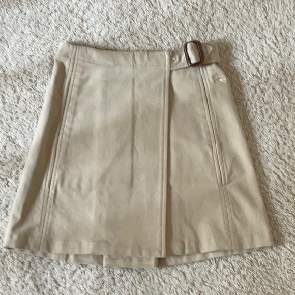 Authentic Burberry Girls 8Y Beige Wrap Skirt